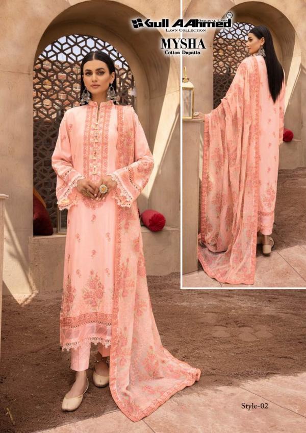 Gulahmed Mysha Vol-1 Lawn Cotton Designer Exclusive Dress Material